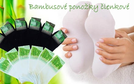 Členkové bambusové ponožky (dámske/pánske - biele/čierne - 5/10ks)