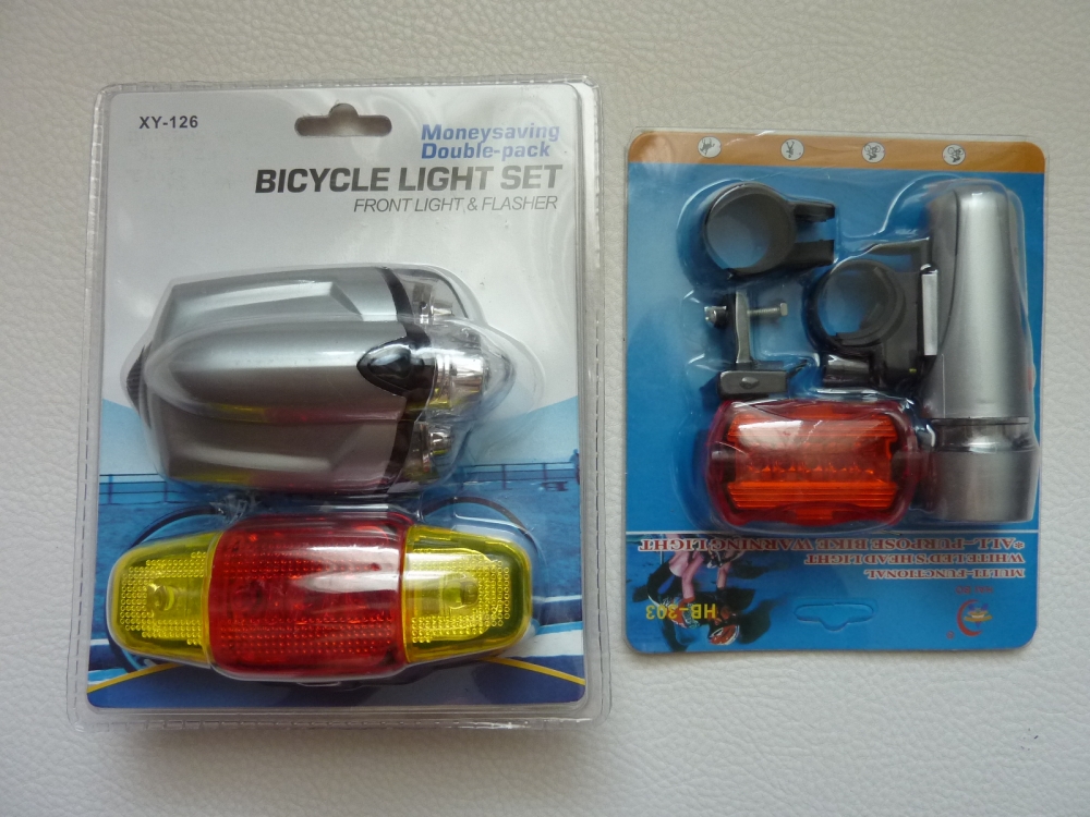 Set svetiel na bicykel - 2 druhy